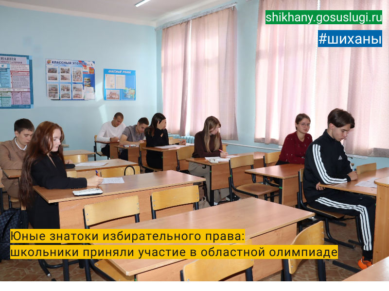 Юные знатоки избирательного права:  школьники приняли участие в областной олимпиаде.