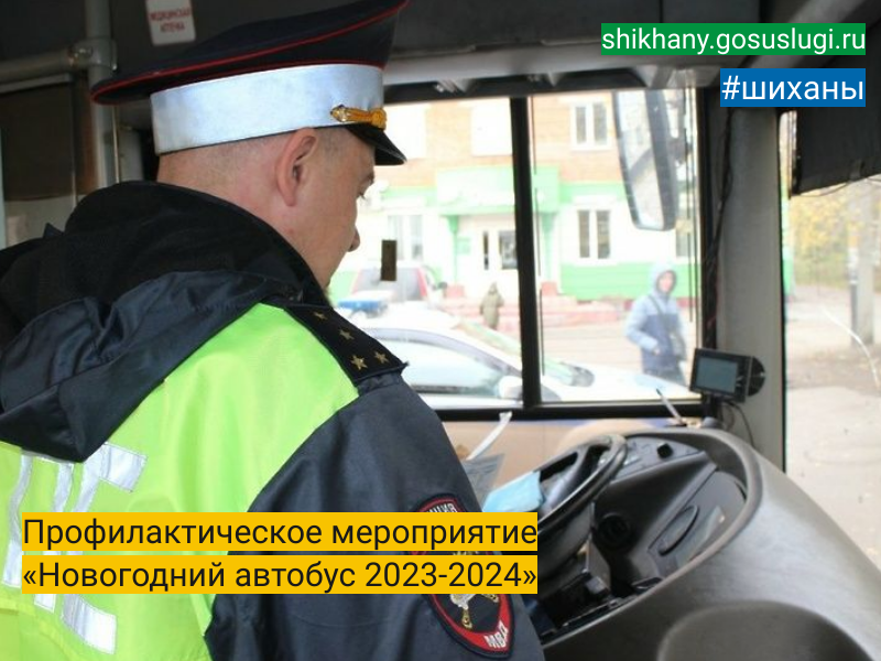 Профилактическое мероприятие «Новогодний автобус 2023-2024».